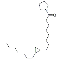 1-[8-(2-辛基環(huán)丙基)辛?；鵠吡咯烷結(jié)構(gòu)式_56630-59-2結(jié)構(gòu)式