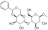 4-O-[4,6-O-(苯基亞甲基)-BETA-D-半乳糖基]-BETA-D-吡喃葡萄糖苷甲酯結構式_56865-31-7結構式