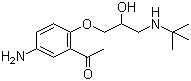 5-氨基-2-(3-(叔丁基氨基)-2-羥基丙氧基)苯乙酮結(jié)構(gòu)式_56980-94-0結(jié)構(gòu)式