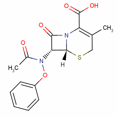 (6R-反式)-7-(乙?；窖趸被?-3-甲基-8-氧代-5-硫雜-1-氮雜雙環(huán)[4.2.0]-2-辛烯-2-羧酸結(jié)構(gòu)式_57320-90-8結(jié)構(gòu)式