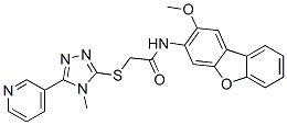 (9ci)-n-(2-甲氧基-3-二苯并呋喃)-2-[[4-甲基-5-(3-吡啶)-4H-1,2,4-噻唑-3-基]硫代]-乙酰胺結(jié)構(gòu)式_573974-08-0結(jié)構(gòu)式