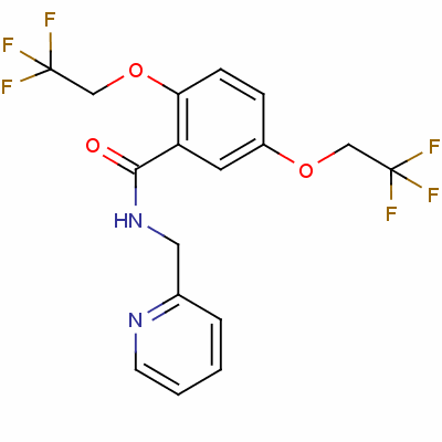 N-(2-Pyridinylmethyl)-2,5-bis(2,2,2-trifluoroethoxy)benzamideStructure,57415-36-8Structure N-(2-Pyridinylmethyl)-2,5-bis(2,2,2-trifluoroethoxy)benzamide Structure,57415-36-8Structure