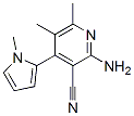 3-Pyridinecarbonitrile,2-amino-5,6-dimethyl-4-(1-methyl-1h-pyrrol-2-yl)-(9ci)Structure,577762-20-0Structure 3-Pyridinecarbonitrile,2-amino-5,6-dimethyl-4-(1-methyl-1h-pyrrol-2-yl)-(9ci) Structure,577762-20-0Structure