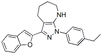 (9ci)-3-(2-苯并呋喃)-1-(4-乙基苯基)-1,4,5,6,7,8-六氫-吡唑并[3,4-b]氮雜卓結構式_577956-09-3結構式