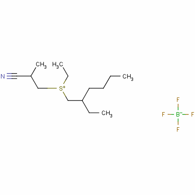 (2-Cyanopropyl)ethyl(2-ethylhexyl)sulphonium tetrafluoroborate(1-)Structure,57875-98-6Structure (2-Cyanopropyl)ethyl(2-ethylhexyl)sulphonium tetrafluoroborate(1-) Structure,57875-98-6Structure