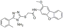 (9ci)-2-[[4-氨基-5-(2-甲基苯基)-4H-1,2,4-噻唑-3-基]硫代]-n-(2-甲氧基-3-二苯并呋喃)-乙酰胺結(jié)構(gòu)式_578762-73-9結(jié)構(gòu)式
