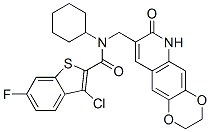 (9ci)-3-氯-n-環(huán)己基-6-氟-n-[(2,3,6,7-四氫-7-氧代-1,4-二噁英并[2,3-g]喹啉-8-基)甲基]-苯并[b]噻吩-2-羧酰胺結構式_579518-20-0結構式