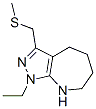 (9ci)-1-乙基-1,4,5,6,7,8-六氫-3-[(甲基硫代)甲基]-吡唑并[3,4-b]氮雜卓結(jié)構(gòu)式_583811-55-6結(jié)構(gòu)式