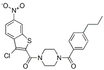 (9CI)-1-[(3-氯-6-硝基苯并[b]噻吩-2-基)羰基]-4-(4-丙基苯甲酰基)-哌嗪結(jié)構(gòu)式_588687-78-9結(jié)構(gòu)式