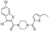 (9CI)-1-[(3,6-二氯苯并[b]噻吩-2-基)羰基]-4-[(5-乙基-2-噻吩)羰基]-哌嗪結(jié)構(gòu)式_588687-81-4結(jié)構(gòu)式