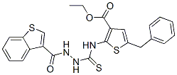 (9ci)-苯并[b]噻吩-3-羧酸,2-[[[3-(乙氧基羰基)-5-(苯基甲基)-2-噻吩]氨基]硫氧代甲基]肼結(jié)構(gòu)式_588696-64-4結(jié)構(gòu)式