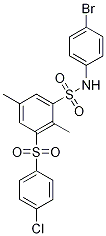 N-(4-溴苯基)-3-(4-氯苯基)磺?；?2,,5-二甲基苯磺酰胺結(jié)構(gòu)式_5918-68-3結(jié)構(gòu)式