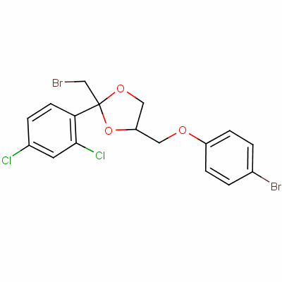 (Z)-2-(bromomethyl)-4-(4-bromophenoxymethyl)-2-(2,4-dichlorophenyl)-1,3-dioxolaneStructure,59363-05-2Structure (Z)-2-(bromomethyl)-4-(4-bromophenoxymethyl)-2-(2,4-dichlorophenyl)-1,3-dioxolane Structure,59363-05-2Structure