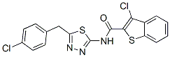 (9ci)-3-氯-n-[5-[(4-氯苯基)甲基]-1,3,4-噻二唑-2-基]-苯并[b]噻吩-2-羧酰胺結(jié)構(gòu)式_600122-36-9結(jié)構(gòu)式