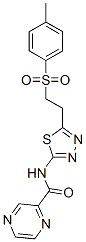 (9CI)-N-[5-[2-[(4-甲基苯基)磺?；鵠乙基]-1,3,4-噻二唑-2-基]-吡嗪羧酰胺結(jié)構(gòu)式_602282-71-3結(jié)構(gòu)式