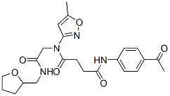 (9ci)-n-(4-乙?；交?-n-(5-甲基-3-異噁唑基)-n-[2-氧代-2-[[(四氫-2-呋喃)甲基]氨基]乙基]-丁烷二酰胺結(jié)構(gòu)式_602322-34-9結(jié)構(gòu)式