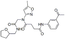 (9ci)-n-(3-乙酰基苯基)-n-(5-甲基-3-異噁唑基)-n-[2-氧代-2-[[(四氫-2-呋喃)甲基]氨基]乙基]-丁烷二酰胺結構式_602322-35-0結構式
