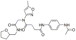 (9ci)-n-[4-(乙?；被?苯基]-n-(5-甲基-3-異噁唑基)-n-[2-氧代-2-[[(四氫-2-呋喃)甲基]氨基]乙基]-丁烷二酰胺結(jié)構(gòu)式_602322-36-1結(jié)構(gòu)式