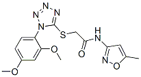 (9ci)-2-[[1-(2,4-二甲氧基苯基)-1H-四唑-5-基]硫代]-n-(5-甲基-3-異噁唑基)-乙酰胺結構式_603079-55-6結構式