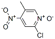 Pyridine, 2-chloro-5-methyl-4-nitro-, 1-oxideStructure,60323-96-8Structure Pyridine, 2-chloro-5-methyl-4-nitro-, 1-oxide Structure,60323-96-8Structure