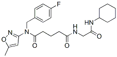 (9ci)-n-[2-(環(huán)己基氨基)-2-氧代乙基]-n-[(4-氟苯基)甲基]-n-(5-甲基-3-異噁唑基)-戊烷二酰胺結構式_603945-81-9結構式