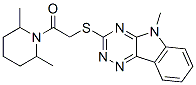 (9ci)-2,6-二甲基-1-[[(5-甲基-5H-1,2,4-噻嗪并[5,6-b]吲哚-3-基)硫代]乙?；鵠-哌啶結(jié)構(gòu)式_603946-12-9結(jié)構(gòu)式