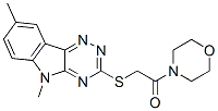 (9ci)-4-[[(5,8-二甲基-5H-1,2,4-噻嗪并[5,6-b]吲哚-3-基)硫代]乙?；鵠-嗎啉結(jié)構(gòu)式_603946-38-9結(jié)構(gòu)式