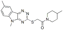 (9ci)-1-[[(5,8-二甲基-5H-1,2,4-噻嗪并[5,6-b]吲哚-3-基)硫代]乙?；鵠-4-甲基-哌啶結(jié)構(gòu)式_603946-47-0結(jié)構(gòu)式