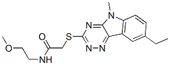 (9ci)-2-[(8-乙基-5-甲基-5H-1,2,4-噻嗪并[5,6-b]吲哚-3-基)硫代]-n-(2-甲氧基乙基)-乙酰胺結(jié)構(gòu)式_603946-80-1結(jié)構(gòu)式