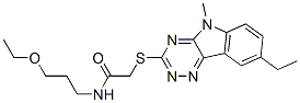 (9ci)-n-(3-乙氧基丙基)-2-[(8-乙基-5-甲基-5H-1,2,4-噻嗪并[5,6-b]吲哚-3-基)硫代]-乙酰胺結構式_603946-81-2結構式