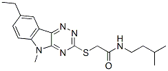 (9ci)-2-[(8-乙基-5-甲基-5H-1,2,4-噻嗪并[5,6-b]吲哚-3-基)硫代]-n-(3-甲基丁基)-乙酰胺結(jié)構(gòu)式_603946-84-5結(jié)構(gòu)式