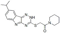 (9ci)-1-[[[8-(1-甲基乙基)-2H-1,2,4-噻嗪并[5,6-b]吲哚-3-基]硫代]乙酰基]-哌啶結(jié)構(gòu)式_603947-17-7結(jié)構(gòu)式