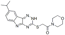 (9ci)-4-[[[8-(1-甲基乙基)-2H-1,2,4-噻嗪并[5,6-b]吲哚-3-基]硫代]乙?；鵠-嗎啉結(jié)構(gòu)式_603947-18-8結(jié)構(gòu)式