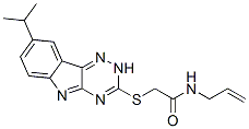 (9ci)-2-[[8-(1-甲基乙基)-2H-1,2,4-噻嗪并[5,6-b]吲哚-3-基]硫代]-n-2-丙烯基-乙酰胺結(jié)構(gòu)式_603947-22-4結(jié)構(gòu)式