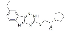 (9CI)-1-[[[8-(1-甲基乙基)-2H-1,2,4-噻嗪并[5,6-b]吲哚-3-基]硫代]乙?；鵠-吡咯烷結(jié)構(gòu)式_603947-23-5結(jié)構(gòu)式
