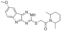 (9ci)-1-[[(8-甲氧基-2H-1,2,4-噻嗪并[5,6-b]吲哚-3-基)硫代]乙?；鵠-2,6-二甲基-哌啶結(jié)構(gòu)式_603947-44-0結(jié)構(gòu)式