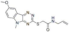 (9ci)-2-[(8-甲氧基-5-甲基-5H-1,2,4-噻嗪并[5,6-b]吲哚-3-基)硫代]-n-2-丙烯基-乙酰胺結構式_603947-55-3結構式
