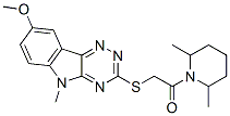 (9ci)-1-[[(8-甲氧基-5-甲基-5H-1,2,4-噻嗪并[5,6-b]吲哚-3-基)硫代]乙?；鵠-2,6-二甲基-哌啶結構式_603947-61-1結構式