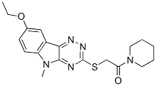 (9ci)-1-[[(8-乙氧基-5-甲基-5H-1,2,4-噻嗪并[5,6-b]吲哚-3-基)硫代]乙?；鵠-哌啶結(jié)構(gòu)式_603947-74-6結(jié)構(gòu)式