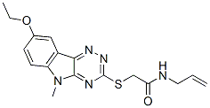(9ci)-2-[(8-乙氧基-5-甲基-5H-1,2,4-噻嗪并[5,6-b]吲哚-3-基)硫代]-n-2-丙烯基-乙酰胺結構式_603947-76-8結構式