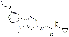 (9ci)-n-環(huán)丙基-2-[(8-乙氧基-5-甲基-5H-1,2,4-噻嗪并[5,6-b]吲哚-3-基)硫代]-乙酰胺結(jié)構(gòu)式_603947-82-6結(jié)構(gòu)式