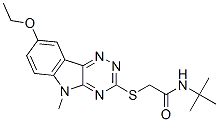 (9ci)-n-(1,1-二甲基乙基)-2-[(8-乙氧基-5-甲基-5H-1,2,4-噻嗪并[5,6-b]吲哚-3-基)硫代]-乙酰胺結(jié)構(gòu)式_603947-85-9結(jié)構(gòu)式