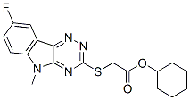(9ci)-[(8-氟-5-甲基-5H-1,2,4-噻嗪并[5,6-b]吲哚-3-基)硫代]-乙酸結(jié)構(gòu)式_603948-13-6結(jié)構(gòu)式