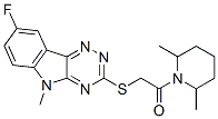 (9ci)-1-[[(8-氟-5-甲基-5H-1,2,4-噻嗪并[5,6-b]吲哚-3-基)硫代]乙?；鵠-2,6-二甲基-哌啶結(jié)構(gòu)式_603948-17-0結(jié)構(gòu)式