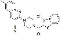 (9ci)-1-[(3-氯苯并[b]噻吩-2-基)羰基]-4-(3-氰基-6-甲基-2-喹啉)-哌嗪結(jié)構(gòu)式_603975-42-4結(jié)構(gòu)式