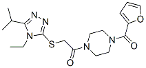 (9ci)-1-[[[4-乙基-5-(1-甲基乙基)-4H-1,2,4-噻唑-3-基]硫代]乙?；鵠-4-(2-呋喃羰基)-哌嗪結構式_603976-67-6結構式