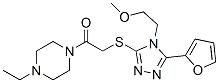 (9ci)-1-乙基-4-[[[5-(2-呋喃)-4-(2-甲氧基乙基)-4H-1,2,4-噻唑-3-基]硫代]乙酰基]-哌嗪結(jié)構(gòu)式_603981-82-4結(jié)構(gòu)式