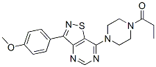 (9ci)-1-[3-(4-甲氧基苯基)異噻唑并[4,5-d]嘧啶-7-基]-4-(1-氧代丙基)-哌嗪結(jié)構(gòu)式_604741-42-6結(jié)構(gòu)式