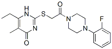 (9ci)-1-[[(6-乙基-1,4-二氫-5-甲基-4-氧代-2-嘧啶)硫代]乙?；鵠-4-(2-氟苯基)-哌嗪結(jié)構(gòu)式_604751-46-4結(jié)構(gòu)式