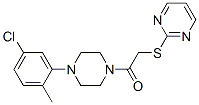 (9ci)-1-(5-氯-2-甲基苯基)-4-[(2-嘧啶硫代)乙?；鵠-哌嗪結(jié)構(gòu)式_604763-05-5結(jié)構(gòu)式